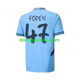 Koszulka Manchester City UCL Font FODEN 47 Domowe Koszulki Piłkarskie 2024-2025 Krótki Rękaw